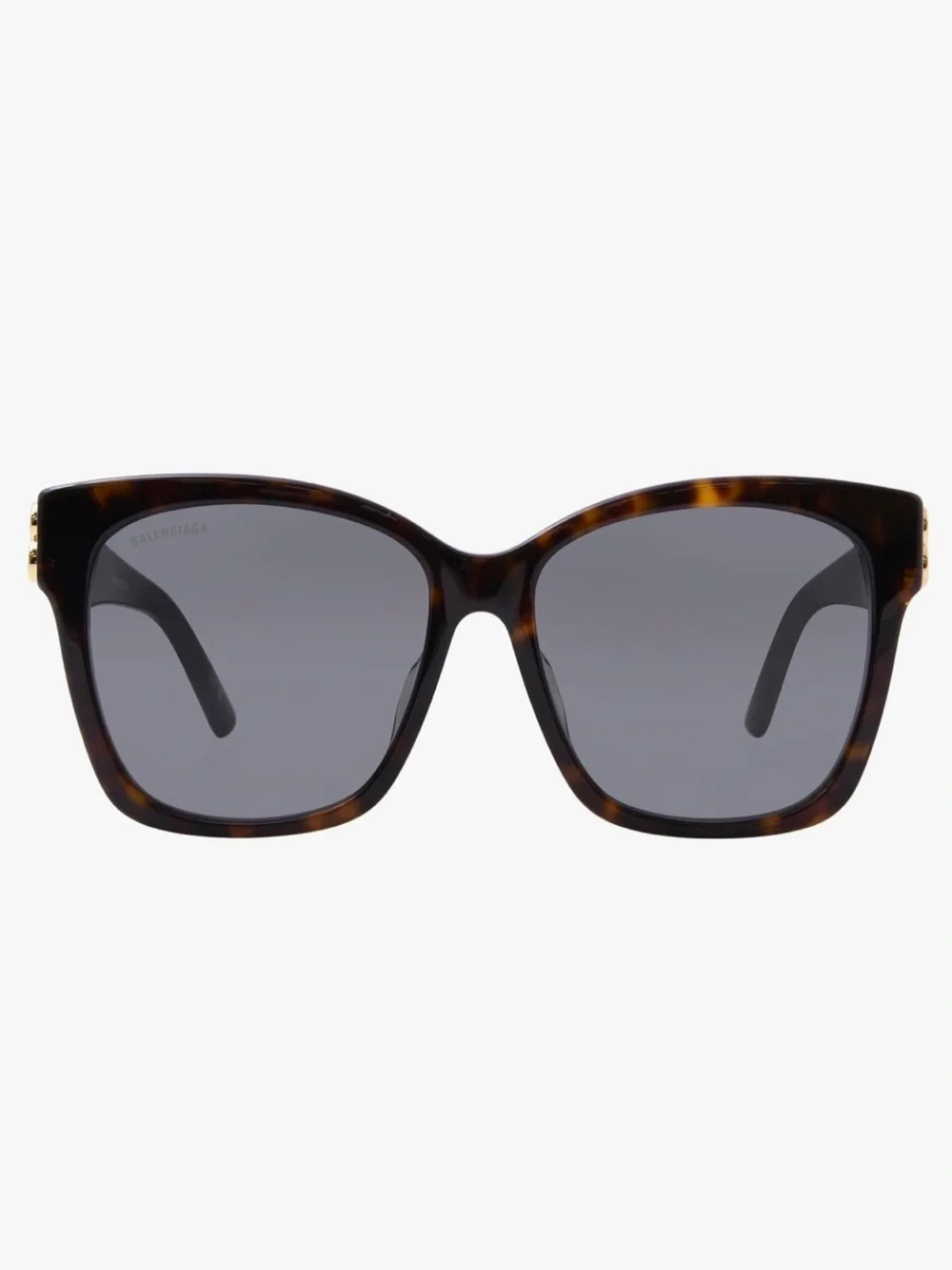 New Balenciaga BB0102SA Square Sunglasses Havana
